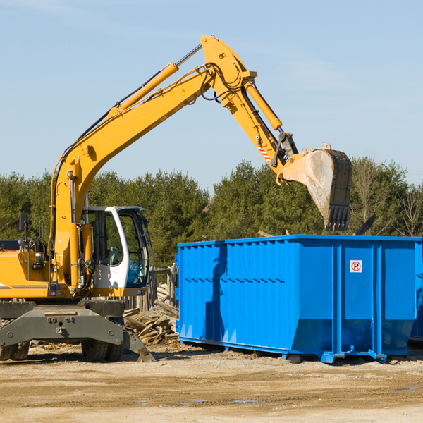 can i choose the location where the residential dumpster will be placed in Partlow VA